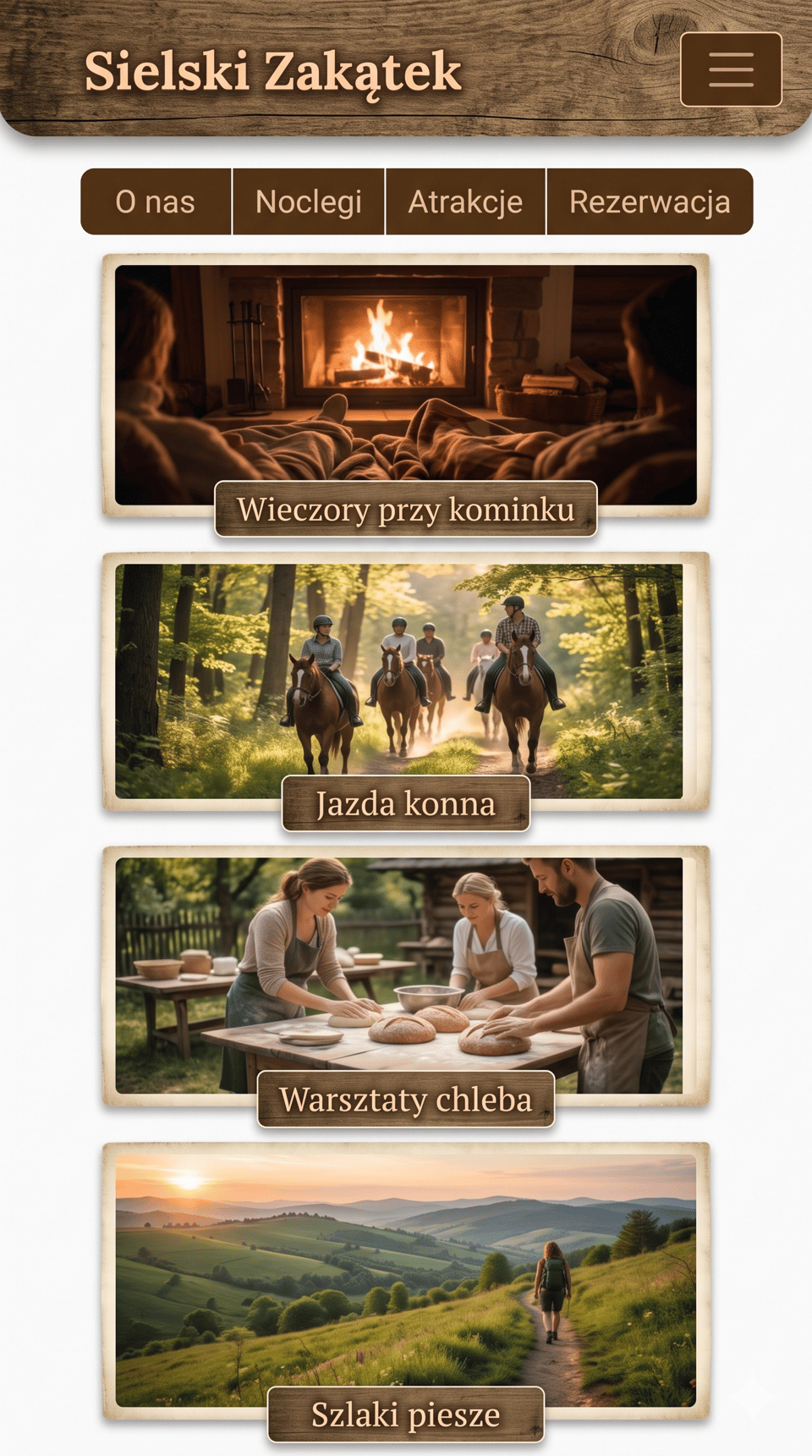 Sielski Zakątek — Atrakcje (mobile)